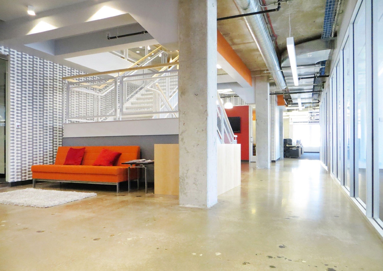 3 5Th Floor Stair And Orange Couch 2