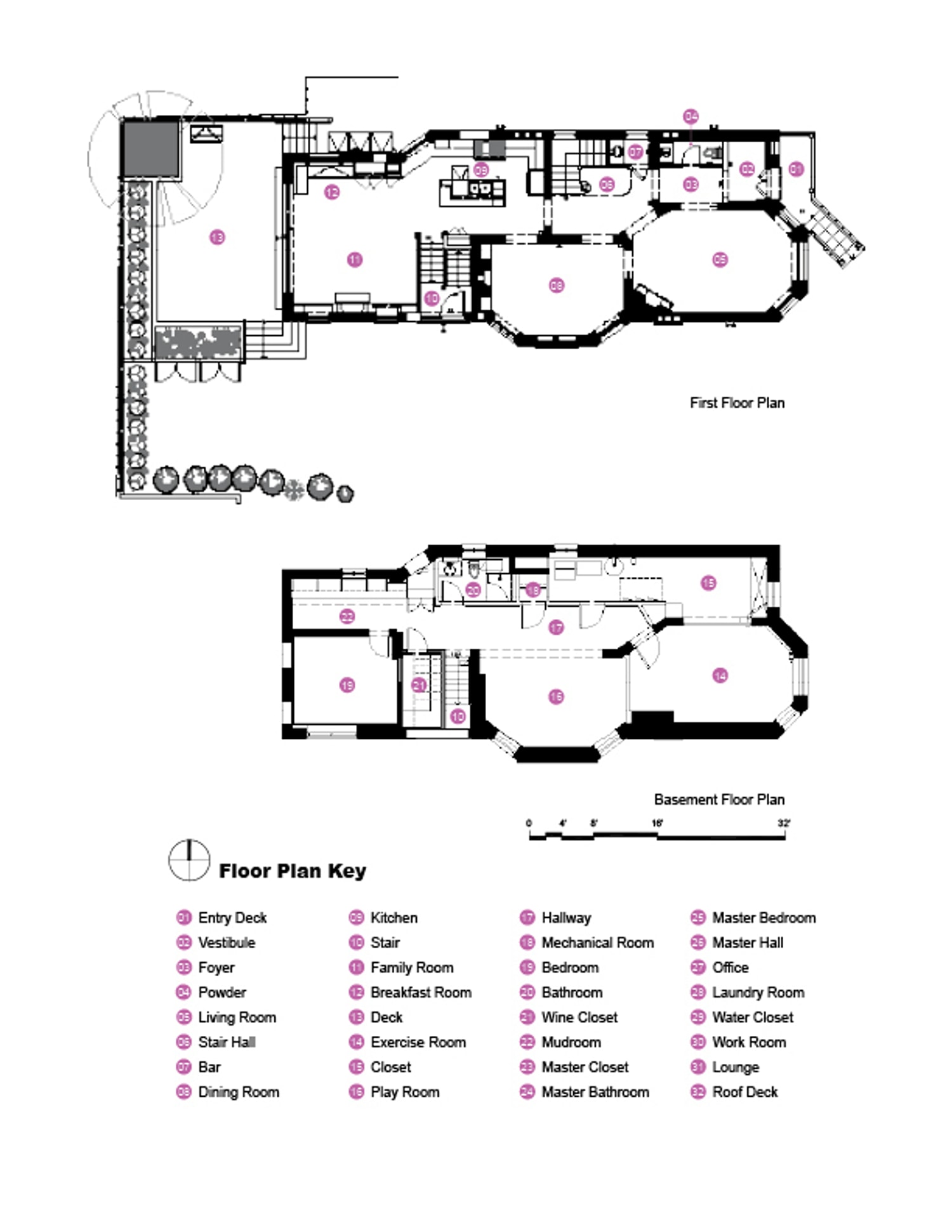 Basement and First Floor Plans