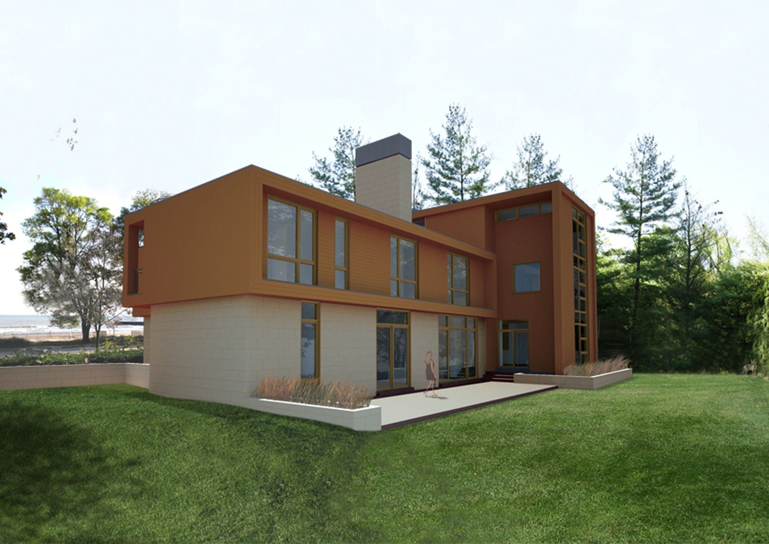 North Elevation From Behind Driveway