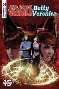 Red Sonja Vampirella Betty Veronica #4 CVR E Staggs