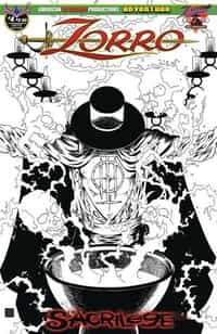 Zorro Sacrilege #4 Variant Visions Of Zorro BW