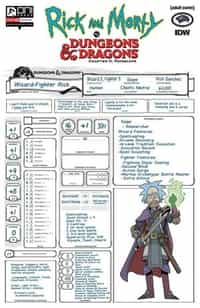 Rick and Morty Vs Dungeons and Dragons II Painscape #2 CVR C Look Character Sheet