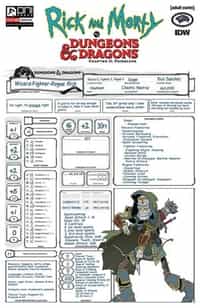 Rick and Morty Vs Dungeons and Dragons II Painscape #3 Cvr C Character Sheet