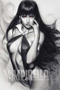 Vampirella #6 Variant 15 Copy Artgerm Charcoal Red Eyes