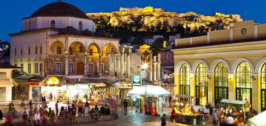 ATENAS DE NOCHE CON MONASTIRAKI, ANAFIOTIKA, PLAKA & TISEO