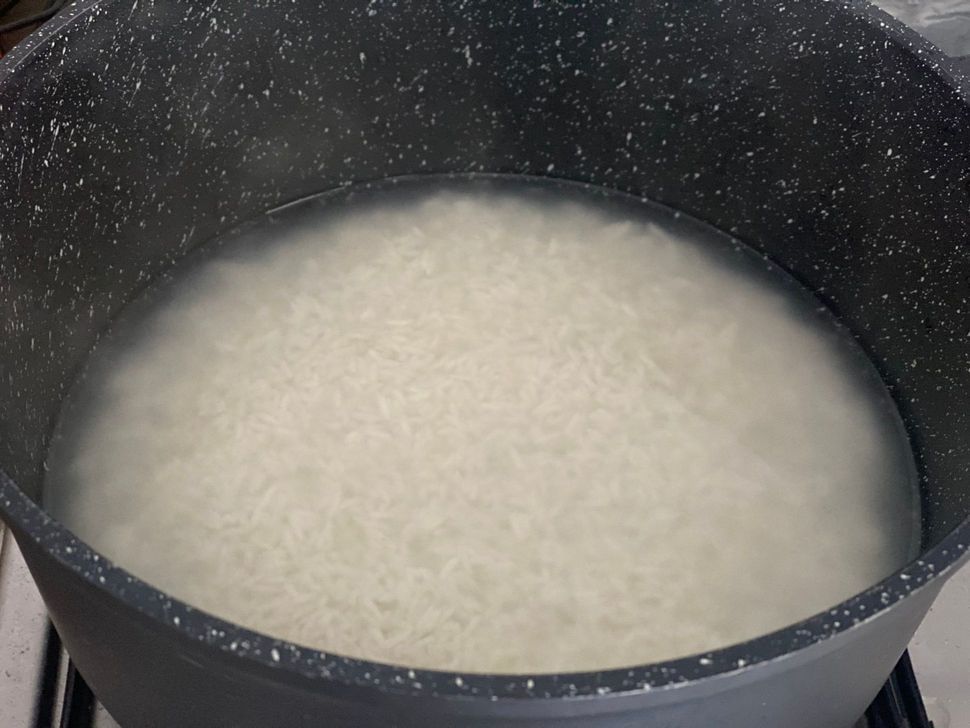 בישול האורז בפודינג
