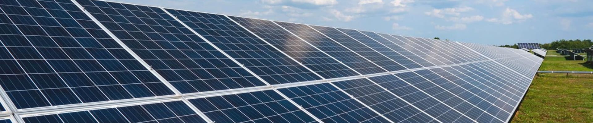 solar panels in field