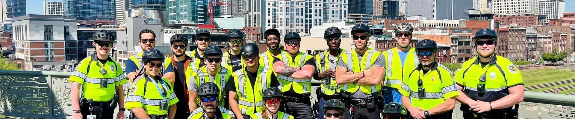 police officers in neon uniforms