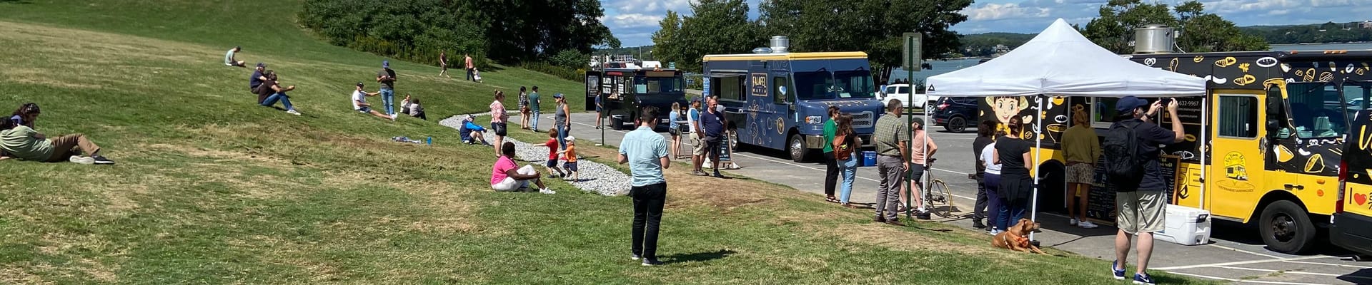 picture of food trucks on the Eastern Prom