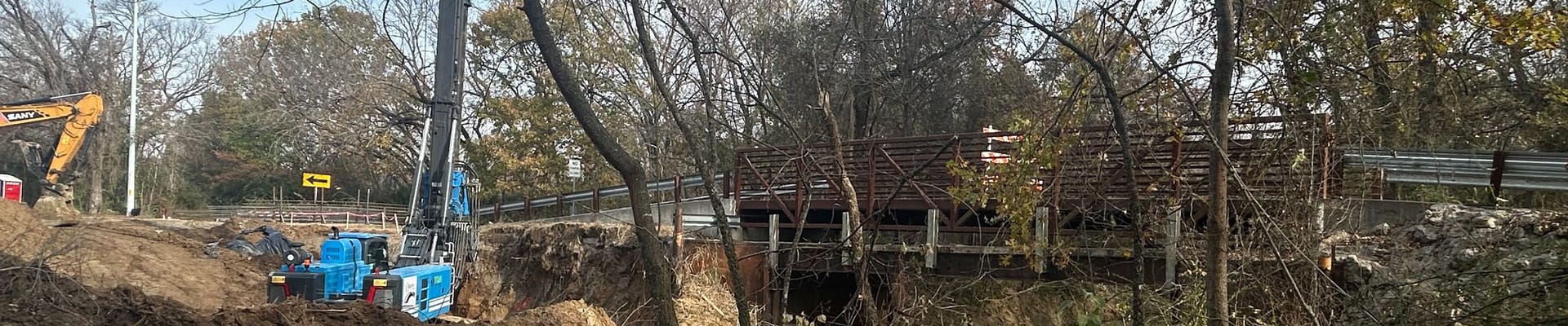 Photo of construction being done on Trinity Road Bridge