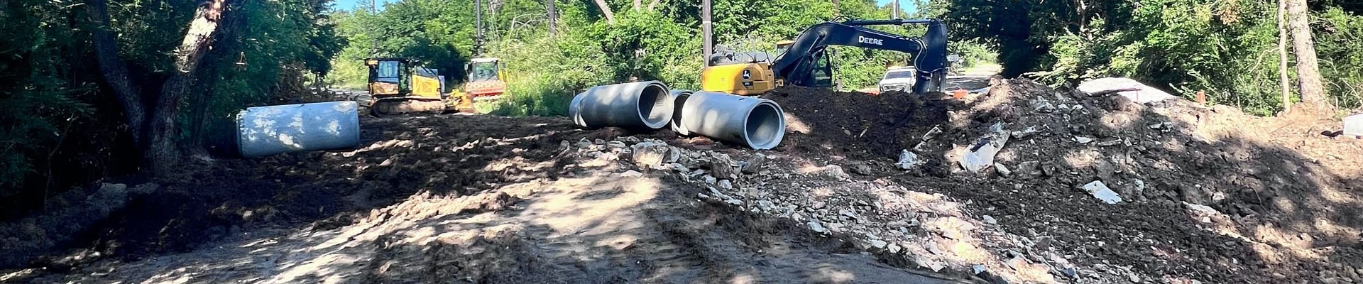 Photo of construction being done on Trinity Road Bridge