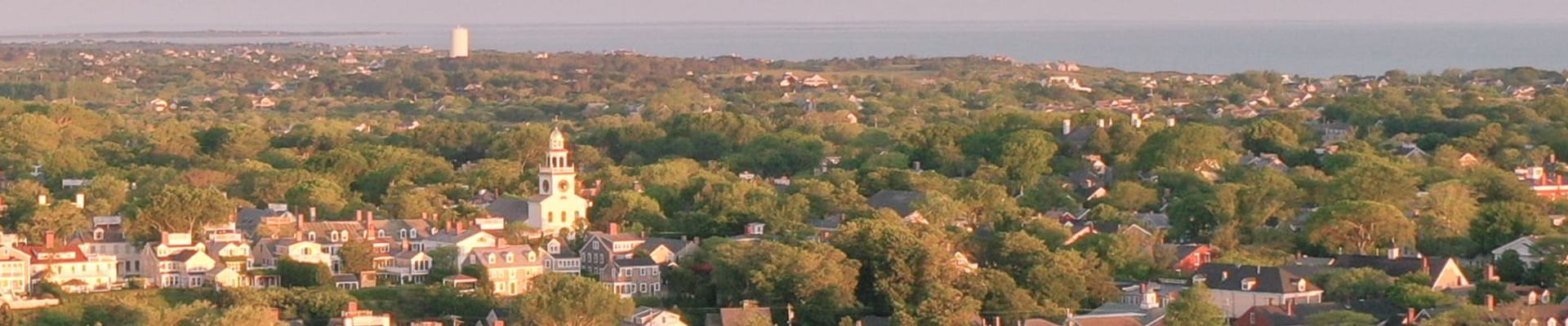 Downtown Nantucket aerial photo