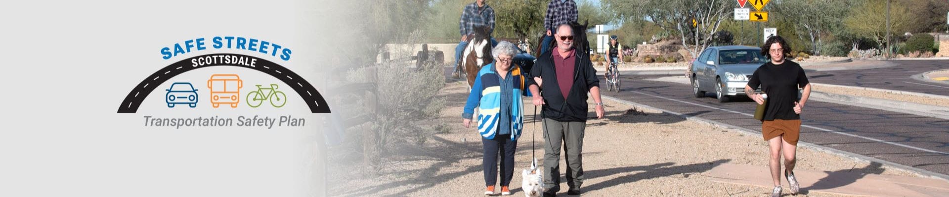 pedestrians on pathway