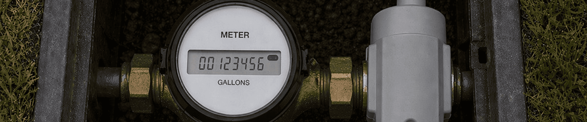 Water Meter reading 00123456 Gallons