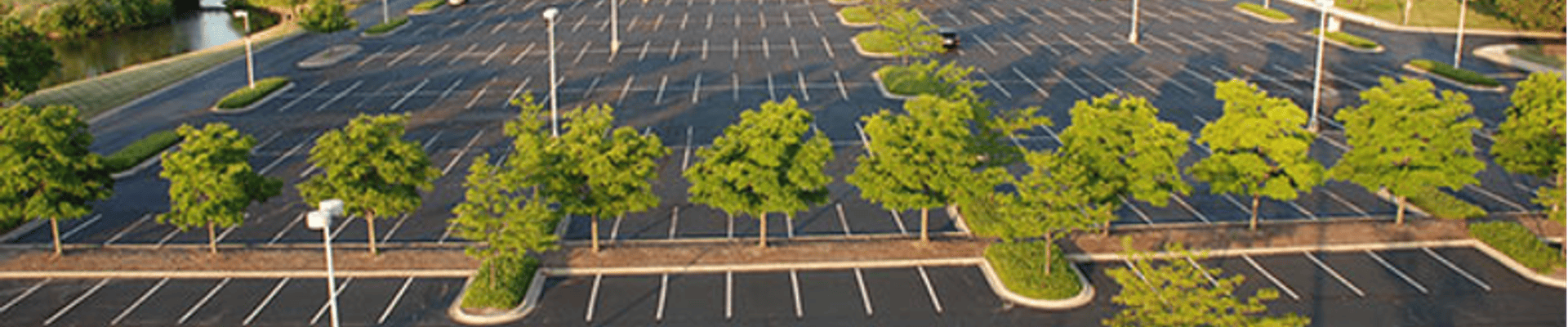 A parking lot built using corridor standards.