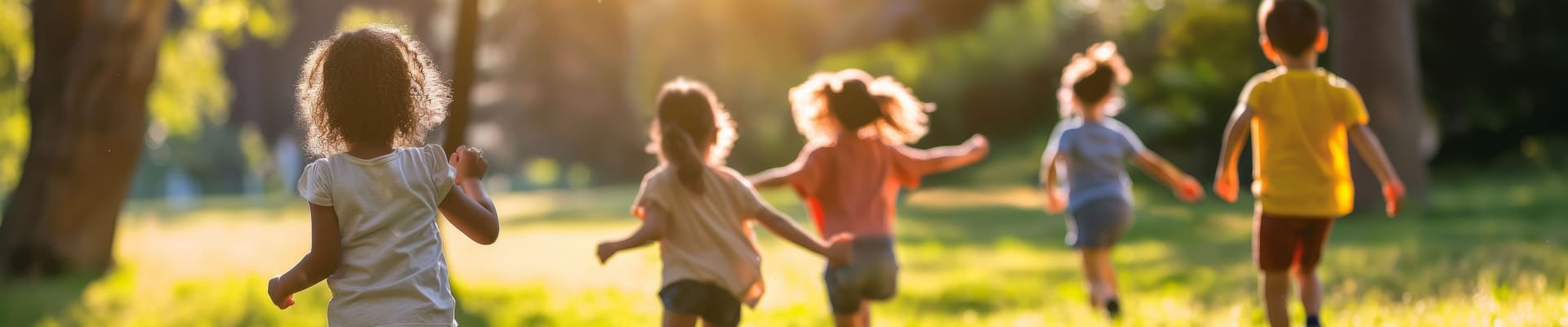 Kids running outdoors