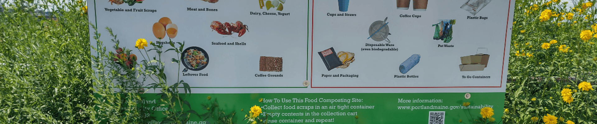 sign for compost drop off program