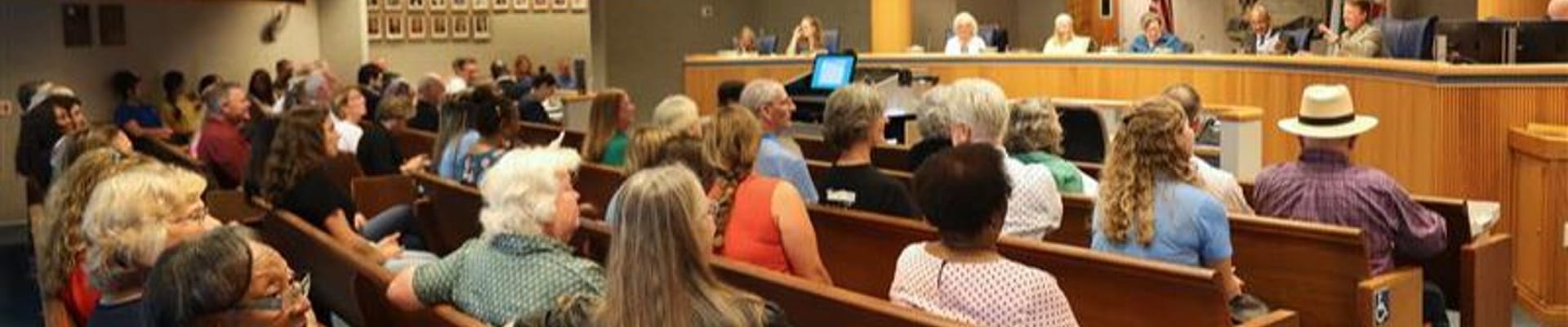 Crowd at a County Commission