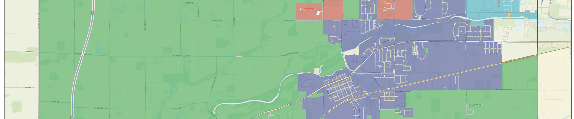 Partial Map of Yorktown Taxing Districts
