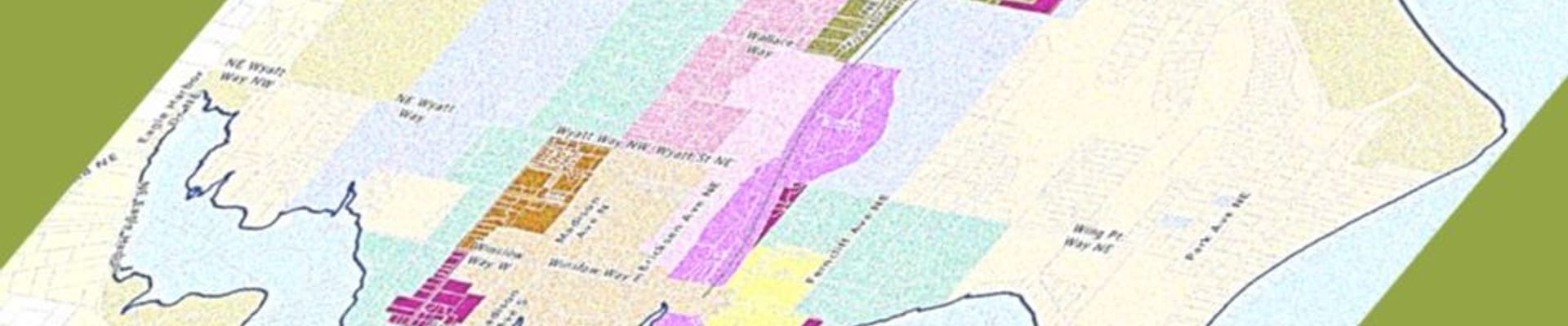 Graphic abstractly showing a zoning map.