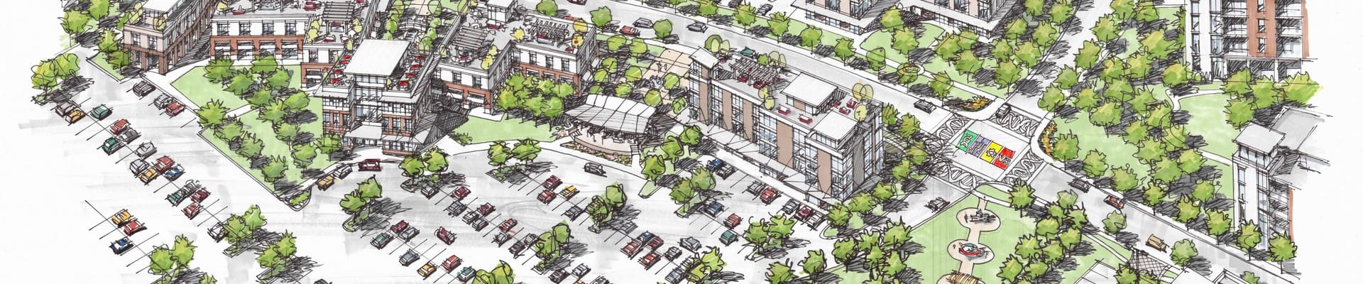 drawing of downtown oak ridge tn