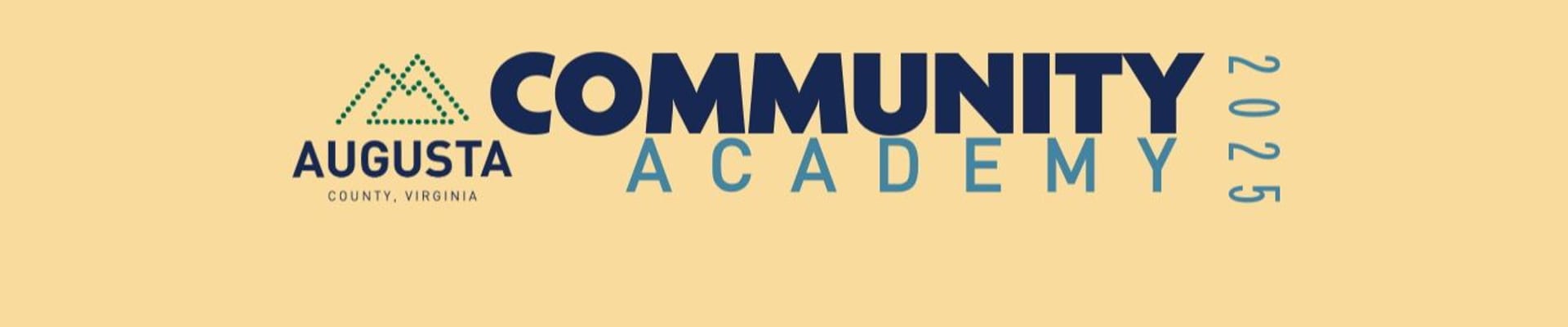 Augusta County VA logo with Community Academy 2025 logo
