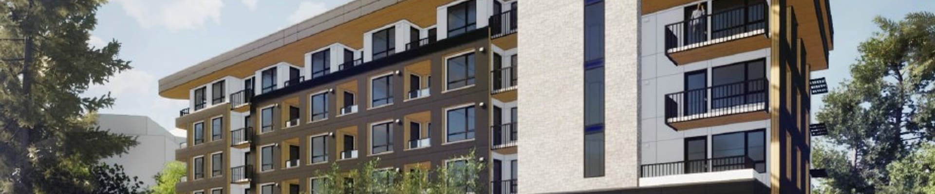 Rendering of proposed building at 1149-1155 Lynn Valley Road