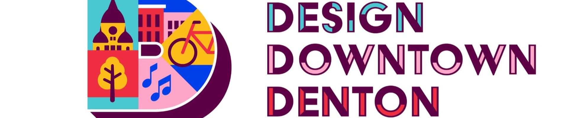 Design Downtown Denton logo with text saying "Design Downtown Denton"