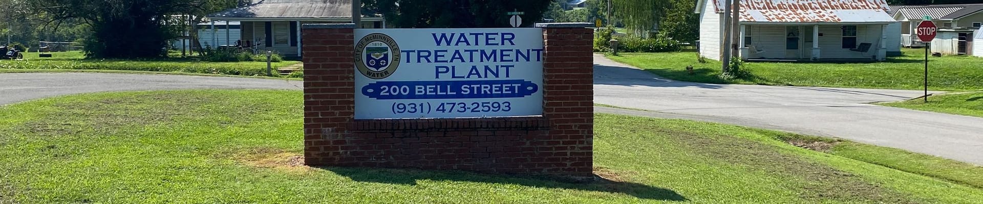 Water Treatment Plant Sign