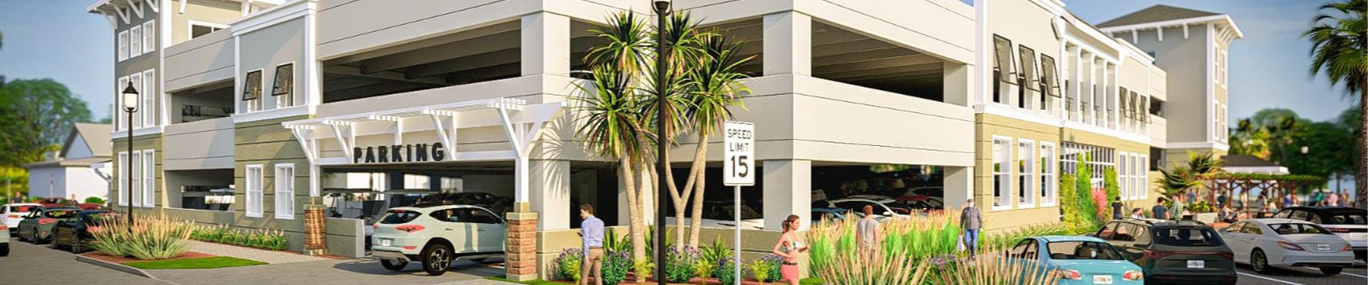 THA Consulting Render of Dunedin's upcoming second downtown parking garage 