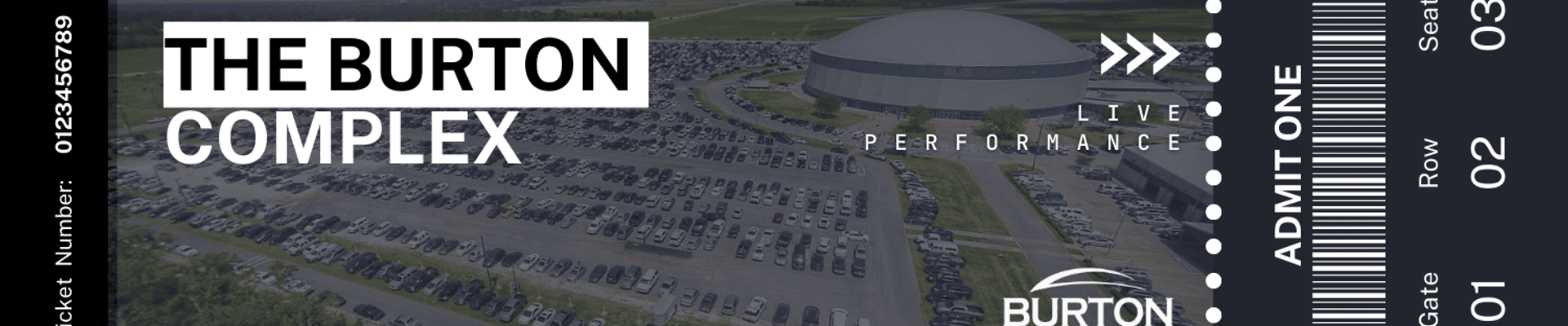 Image of the Burton Coliseum on a concert ticket