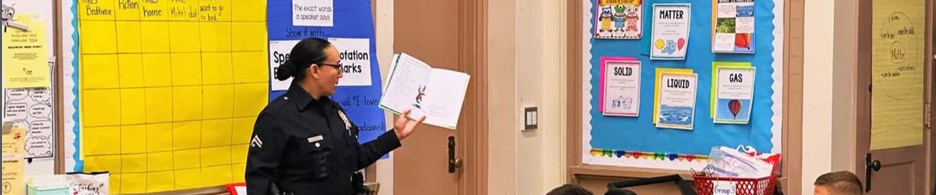 Officer in classroom