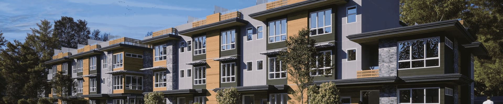 Rendering of proposed building at 3428-3464 Mount Seymour Parkway