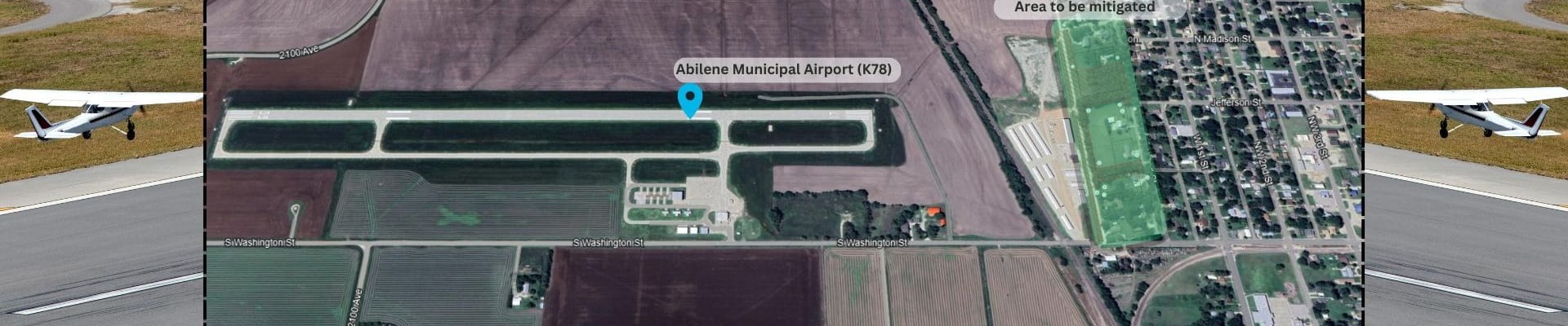 Aerial Image of Abilene Municipal Airport (K78)