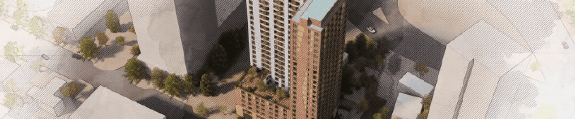 Schematic view of proposed building at 1578-1590 Hunter Street