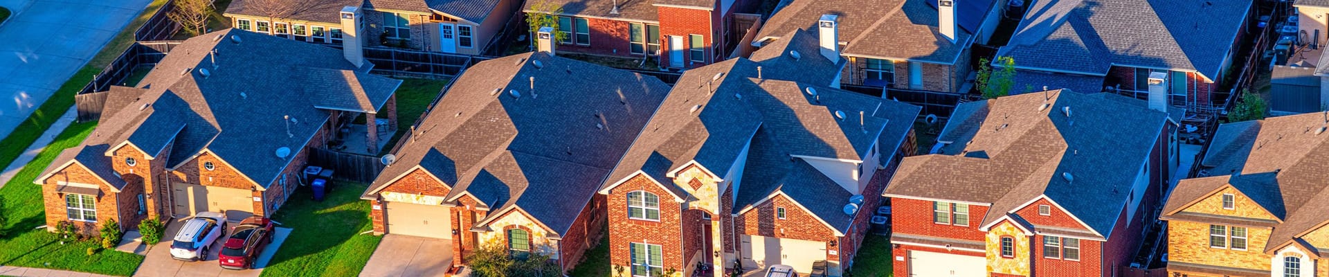single family homes along a street