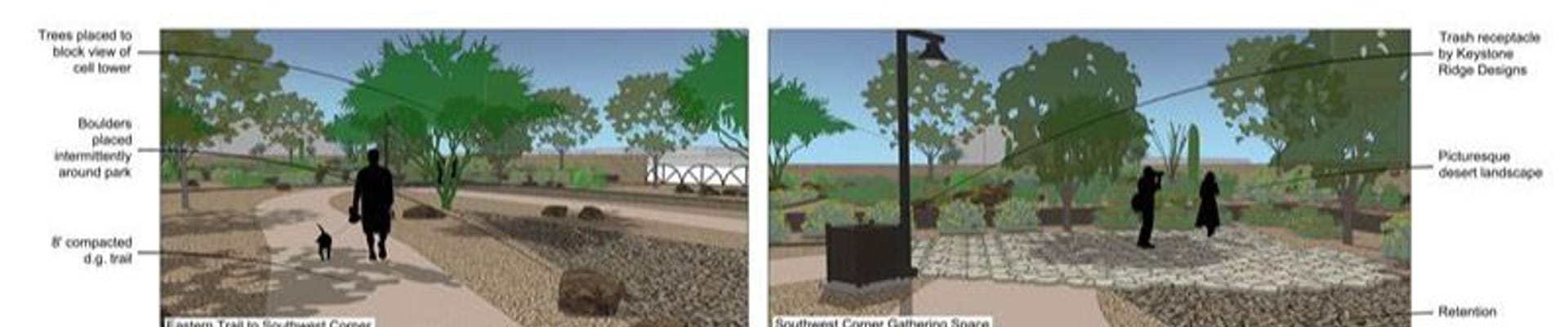 Corner images of trails and walking paths