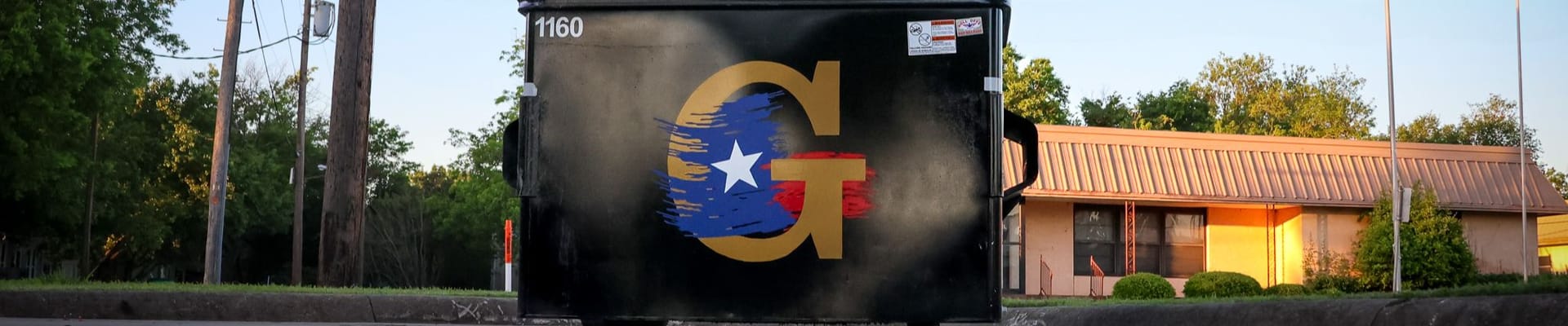 One of the dumpsters that will be part of the project