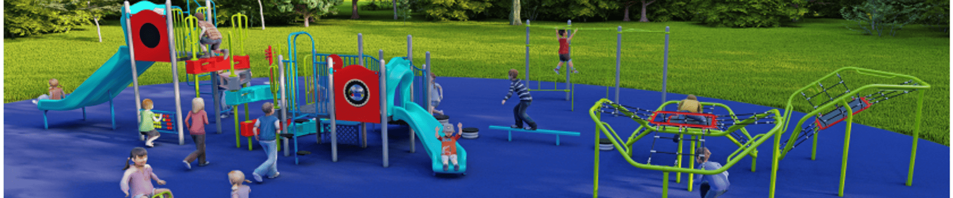 Girl going down slide