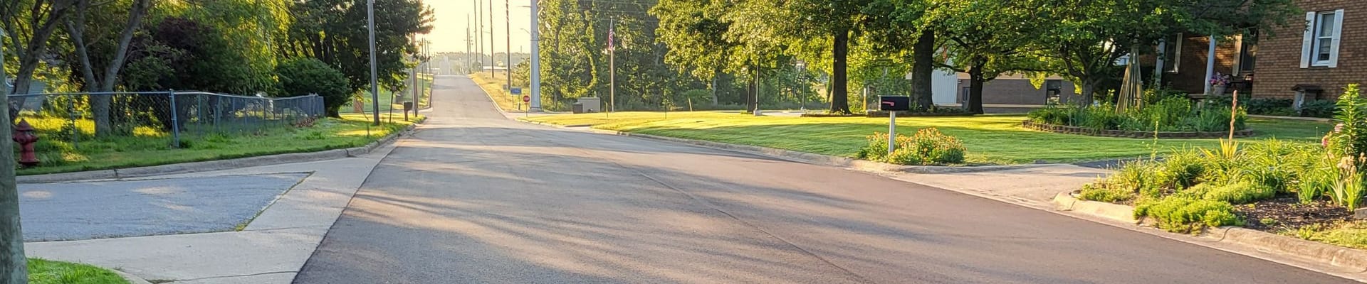 newly paved street