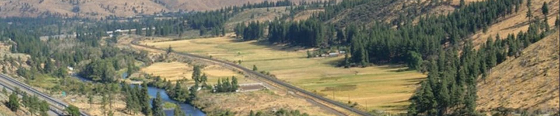 Washoe Valley landscape showing Highway 50/395 and Old Highway 395