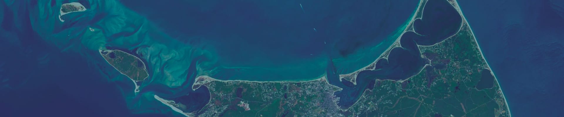 aerial image of the island