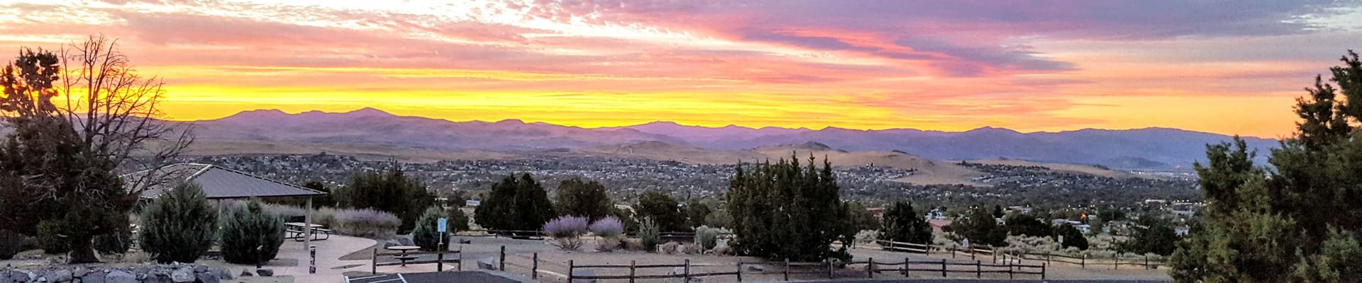 Sunset/dusk over Sun Valley Regional Park