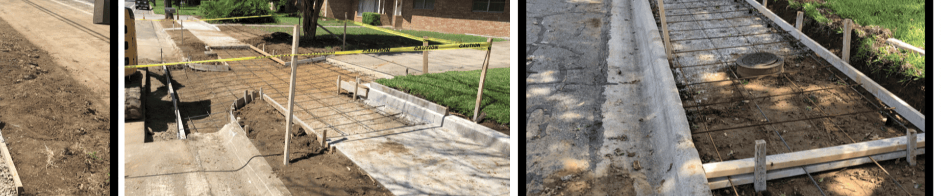 Graphic of paving being done on several sidewalks