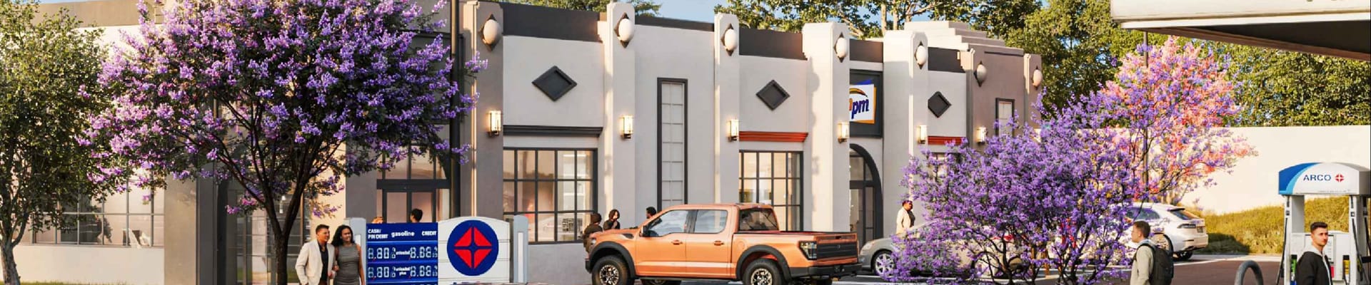 Rendering of proposed gas station