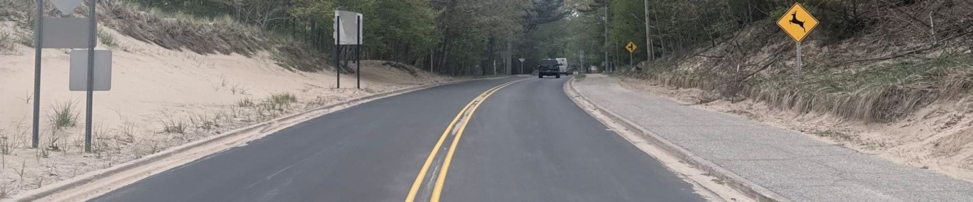 newly paved roadway