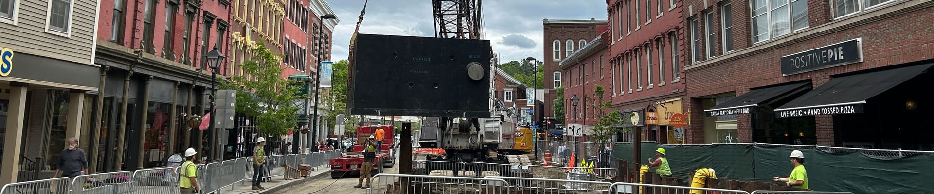 Water main on east state street