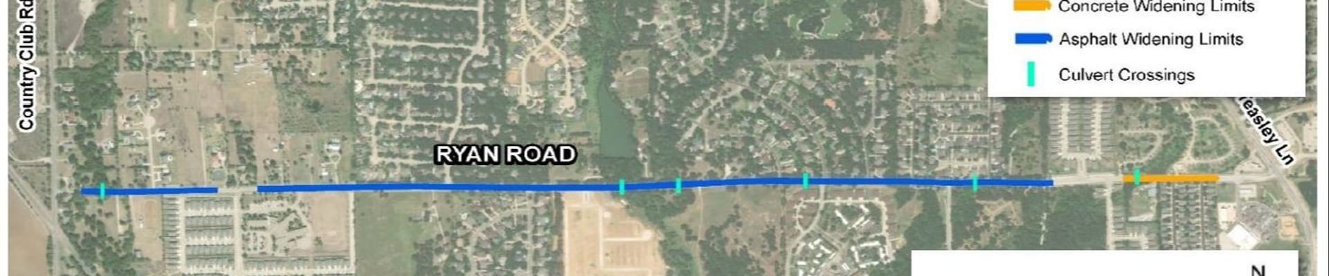 Map of Project Location on Ryan Road