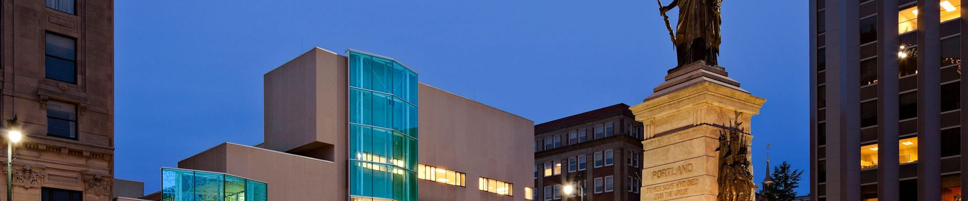 Image of the downtown Portland Public Library building