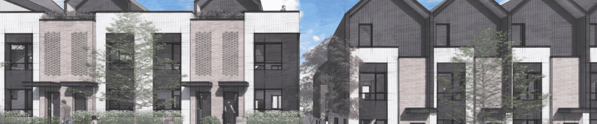 Rendering of proposed building at 1031-1045 Ridgewood Drive